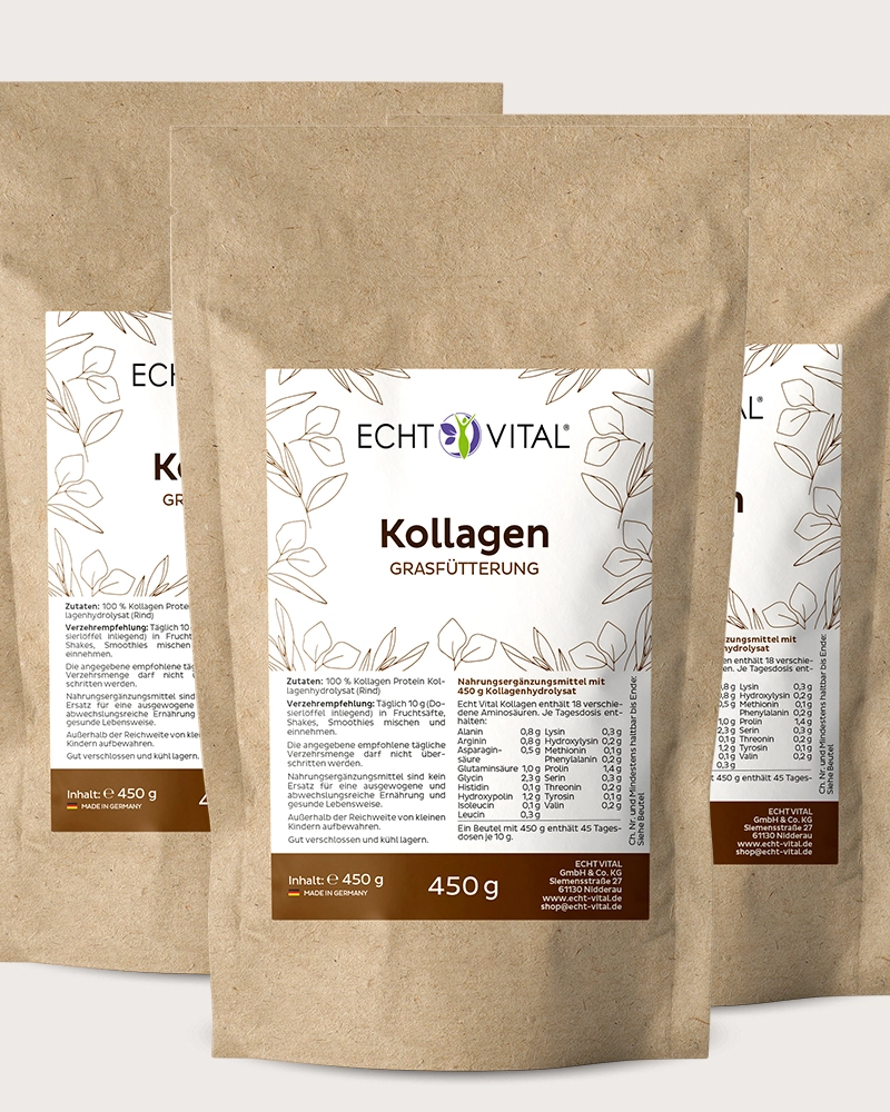 Kollagen - 3 Beutel mit je 450 g Pulver