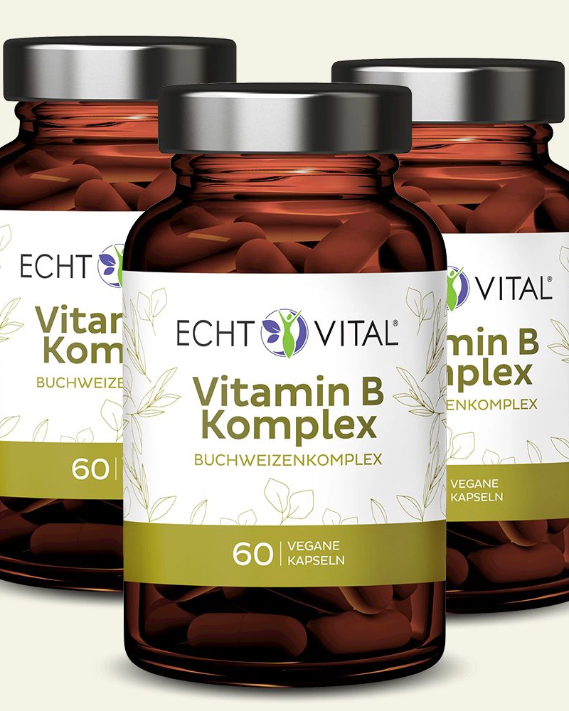 Vitamin B Komplex – 3 x 60 Kapseln (180 Kapseln)